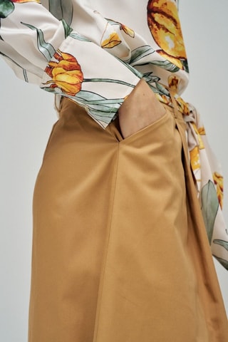 Jupe midi - Marron