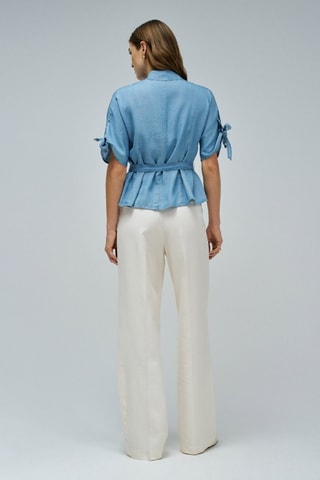 Blouse regular en jean - Bleu