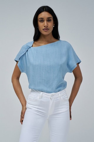 Blouse regular - Bleu