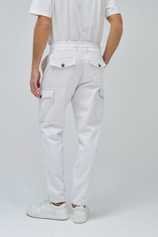 Pantalon cargo - Blanc