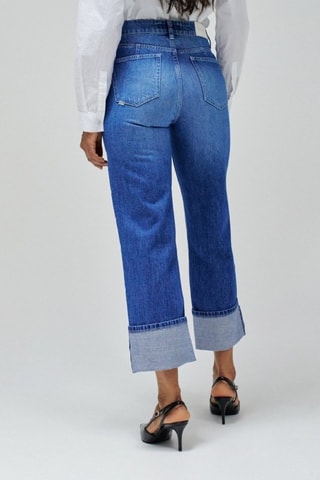 Jean 7/8 taille haute - Bleu