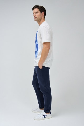 T-shirt regular - Blanc et bleu