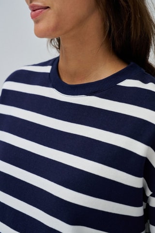 Sweat regular - Bleu et blanc