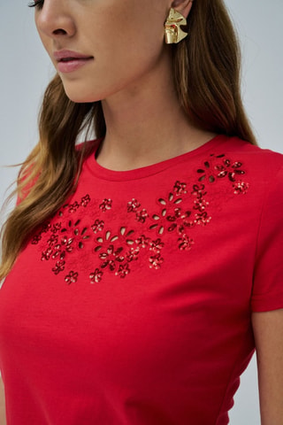 T-shirt regular - Rouge