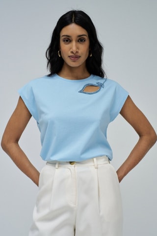 T-shirt regular - Bleu