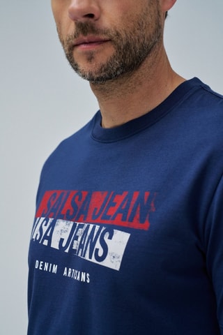T-shirt regular - Bleu