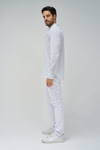 Chemise regular - Blanc et bleu