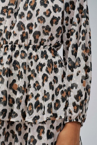 Robe regular - Blanc, noir et marron