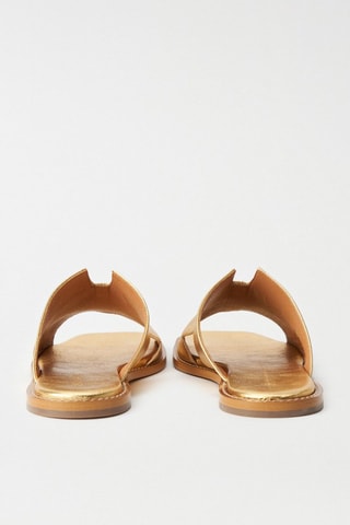 Mules en cuir - Doré
