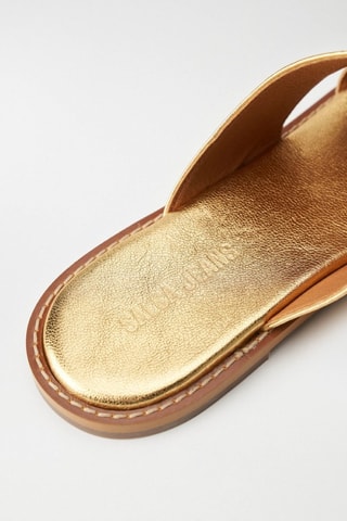 Mules en cuir - Doré