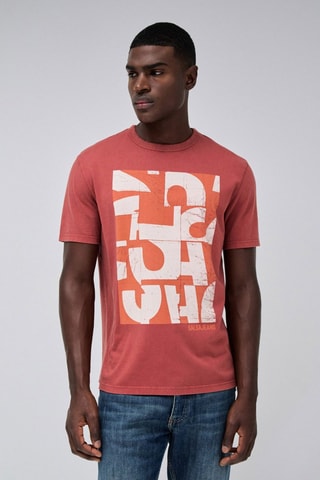 T-shirt regular - Blanc et rouge