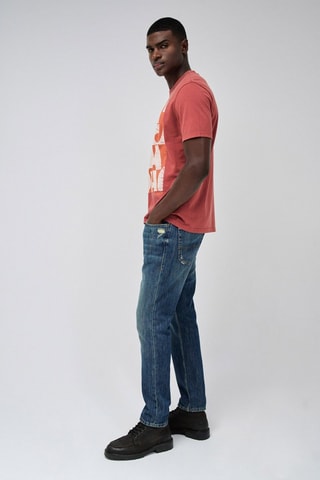 T-shirt regular - Blanc et rouge