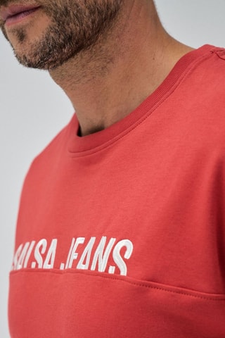 T-shirt regular - Blanc et rouge