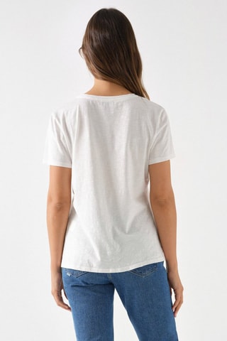T-shirt regular - Blanc, vert et orange