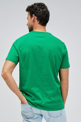 T-shirt slim - Blanc, bleu et vert