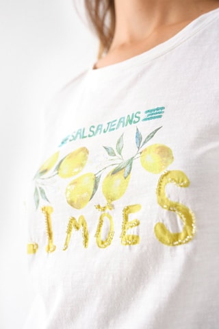 T-shirt regular - Blanc, vert et jaune