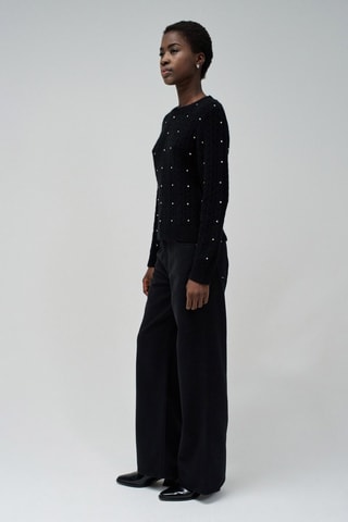 Pull regular en laine - Noir
