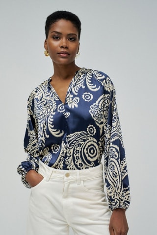 Blouse regular - Bleu