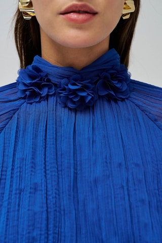 Blouse slim - Bleu