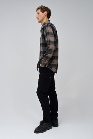 Chemise regular - Noir et beige