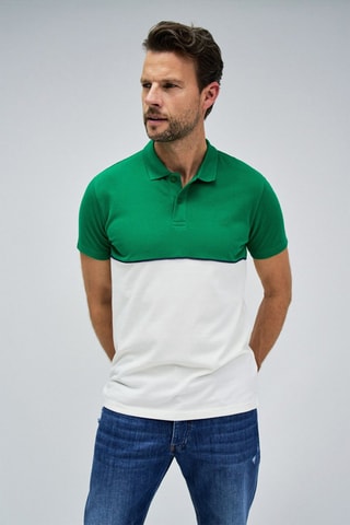 Polo regular - Blanc et vert