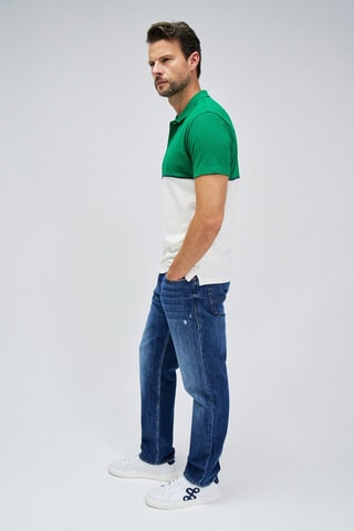 Polo regular - Blanc et vert