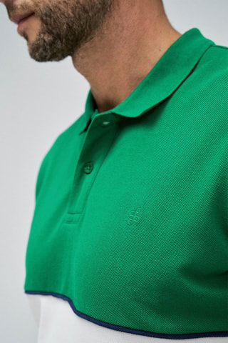Polo regular - Blanc et vert
