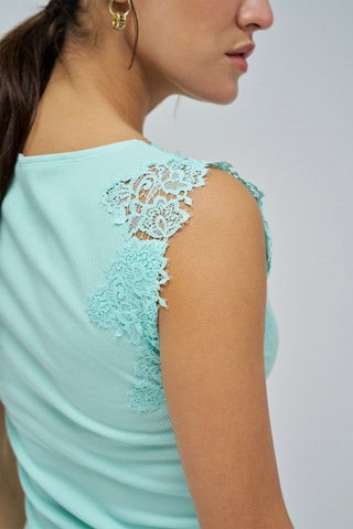Top slim sans manches - Bleu