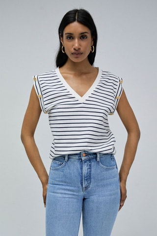 T-shirt regular - Blanc et noir