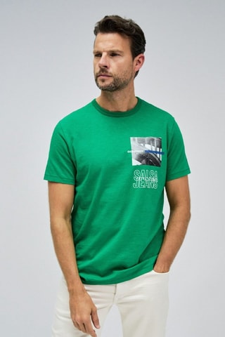 T-shirt slim - Vert