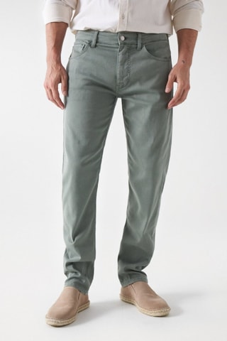 Pantalon slim - Vert