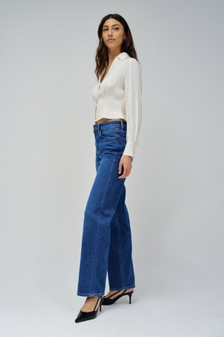 Jean taille haute - Bleu