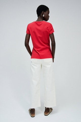 T-shirt slim - Rouge, vert et rose