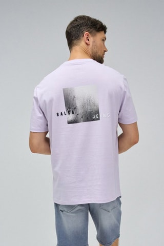 T-shirt regular - Noir, rose et gris