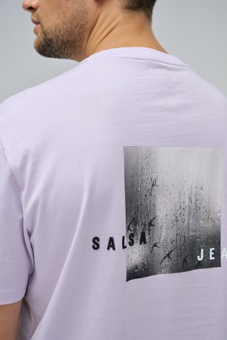 T-shirt regular - Noir, rose et gris