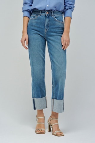 Jean taille haute - Bleu