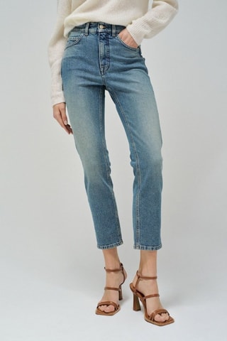 Jean 7/8 taille haute - Bleu