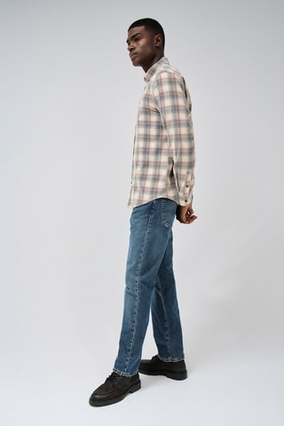Chemise regular - Beige, rouge et bleu