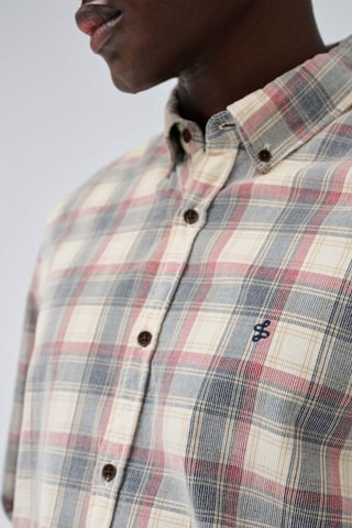 Chemise regular - Beige, rouge et bleu