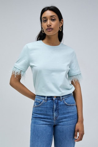T-shirt regular - Bleu et vert