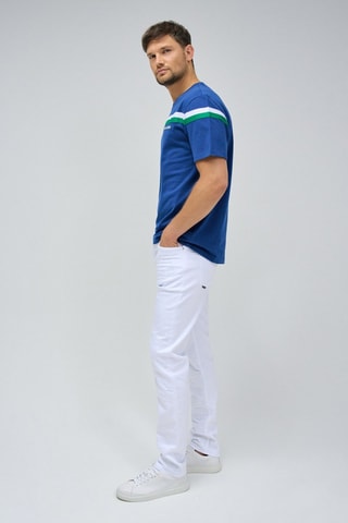 T-shirt regular - Blanc, bleu et vert