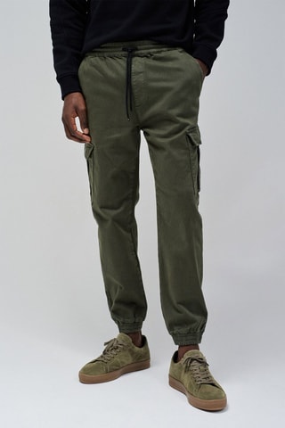 Pantalon cargo tapered - Vert
