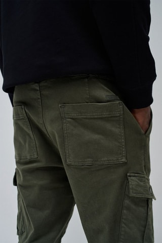 Pantalon cargo tapered - Vert
