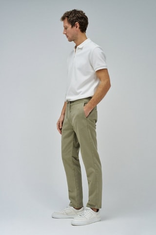 Pantalon casual en lin - Vert