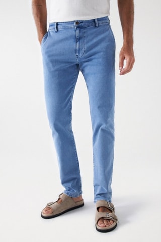 Jean chino slim - Bleu