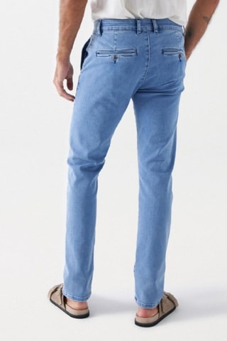 Jean chino slim - Bleu