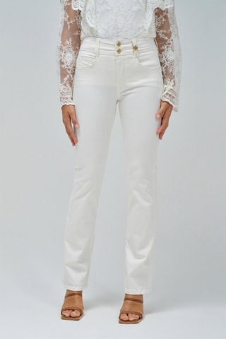 Pantalon bootcut - Blanc