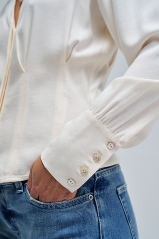 Blouse slim - Blanc