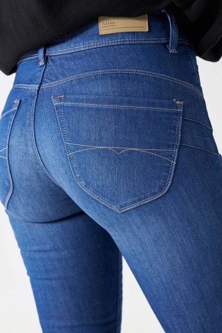 Jean taille haute  moyen - Bleu