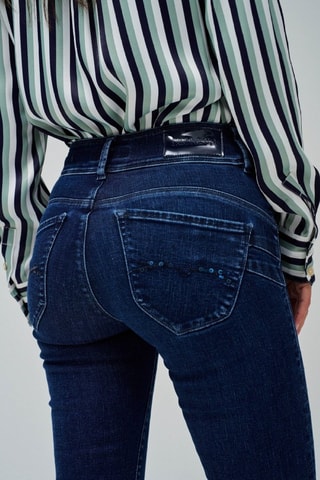 Jean taille haute - Bleu